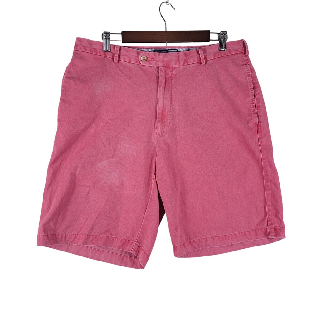 Peter‎ Millar Shorts Men's Size 35 x 9" Inseam Red Sun Washed 100% Pima Cotton